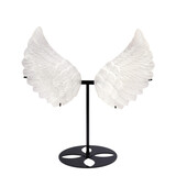 Seleniet engelenvleugels op standaard (zwart) 29 x 32 cm