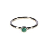 Zilveren ring smaragd maat 18 | rond facet 0,3 cm (1) Zilveren ring smaragd maat 18 | rond facet 0,3 cm (1)