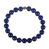 Lapis lazuli armband A-kwaliteit met 14k gouden kraal | 8 mm Lapis lazuli armband A-kwaliteit met 14k gouden kraal | 8 mm