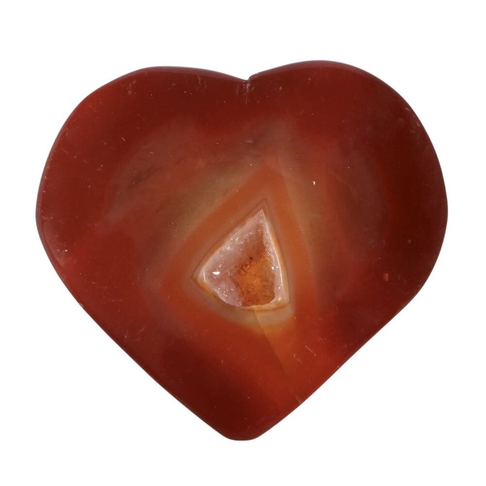 Carneool edelsteen hart drusy 4,7 - 5,4 cm Carneool edelsteen hart drusy 4,7 - 5,4 cm