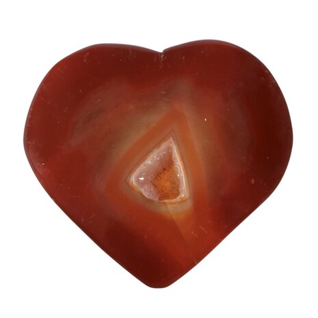 Carneool edelsteen hart drusy 4,7 - 5,4 cm Carneool edelsteen hart drusy 4,7 - 5,4 cm