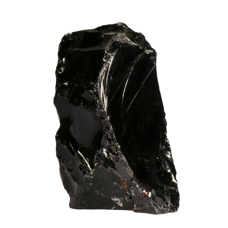 Obsidiaan ruw staand 8 x 9 x 18 cm | 2396 gram
