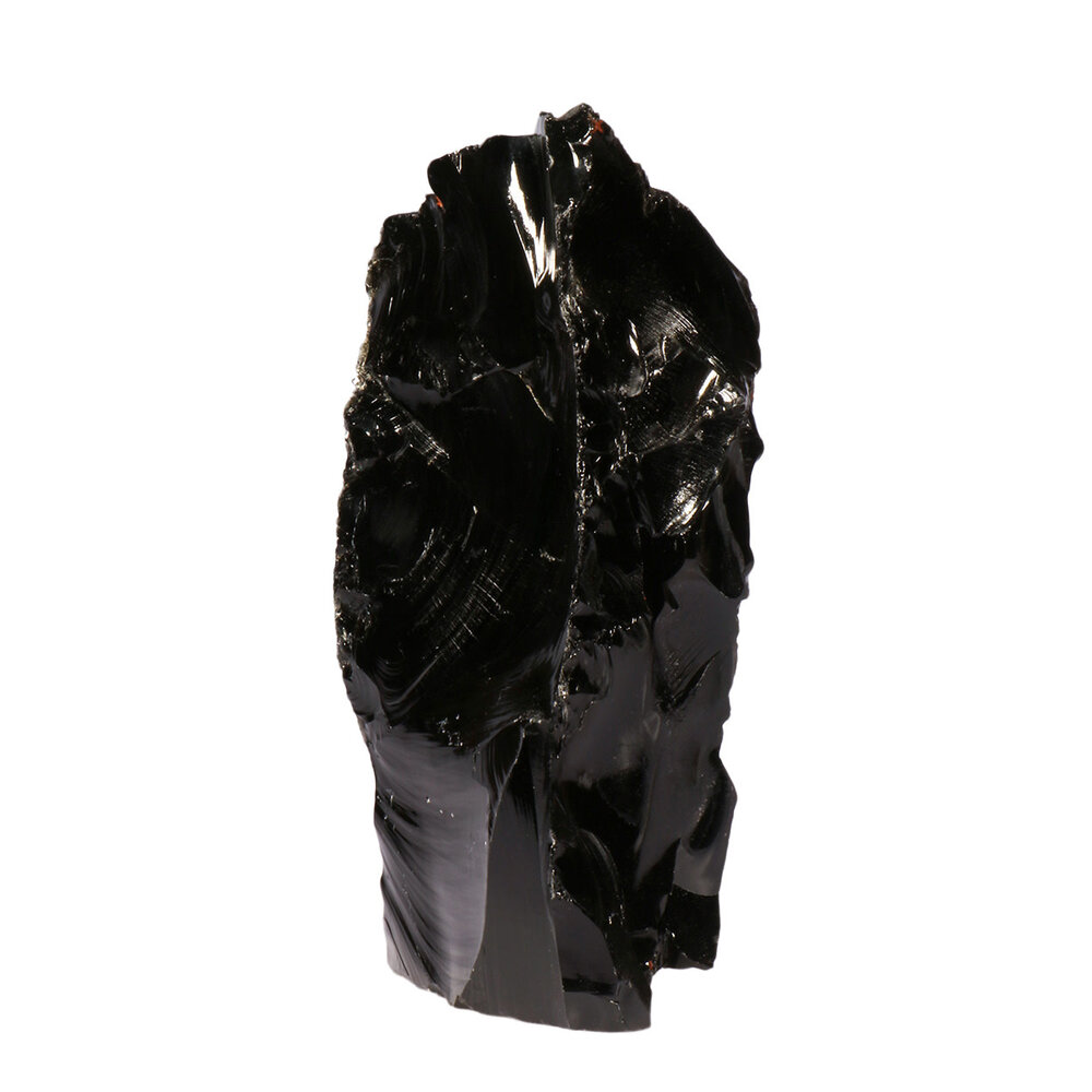 Obsidiaan ruw staand 11 x 8 x 22,5 cm | 2606 gram