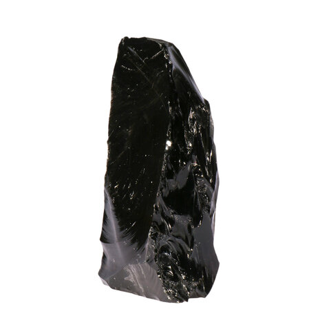 Obsidiaan ruw staand 10 x 8 x 22 cm | 2780 gram