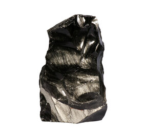 Obsidiaan (zilver) ruw staand 14 x 9 x 23 cm | 3933 gram Obsidiaan (zilver) ruw staand 14 x 9 x 23 cm | 3933 gram