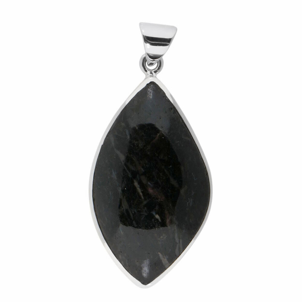 Zilveren hanger nuummiet | ruit 5,5 x 2,3 cm