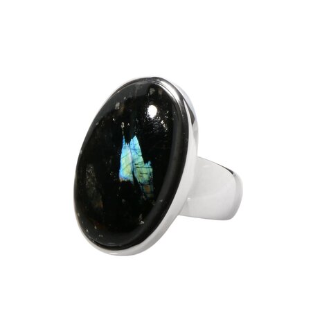 Zilveren ring nuummiet maat 18 | ovaal 2,5 x 1,5 cm Zilveren ring nuummiet maat 18 | ovaal 2,5 x 1,5 cm