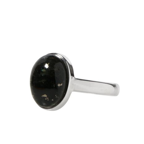 Zilveren ring nuummiet maat 19 | ovaal 1,3 x 1 cm Zilveren ring nuummiet maat 19 | ovaal 1,3 x 1 cm