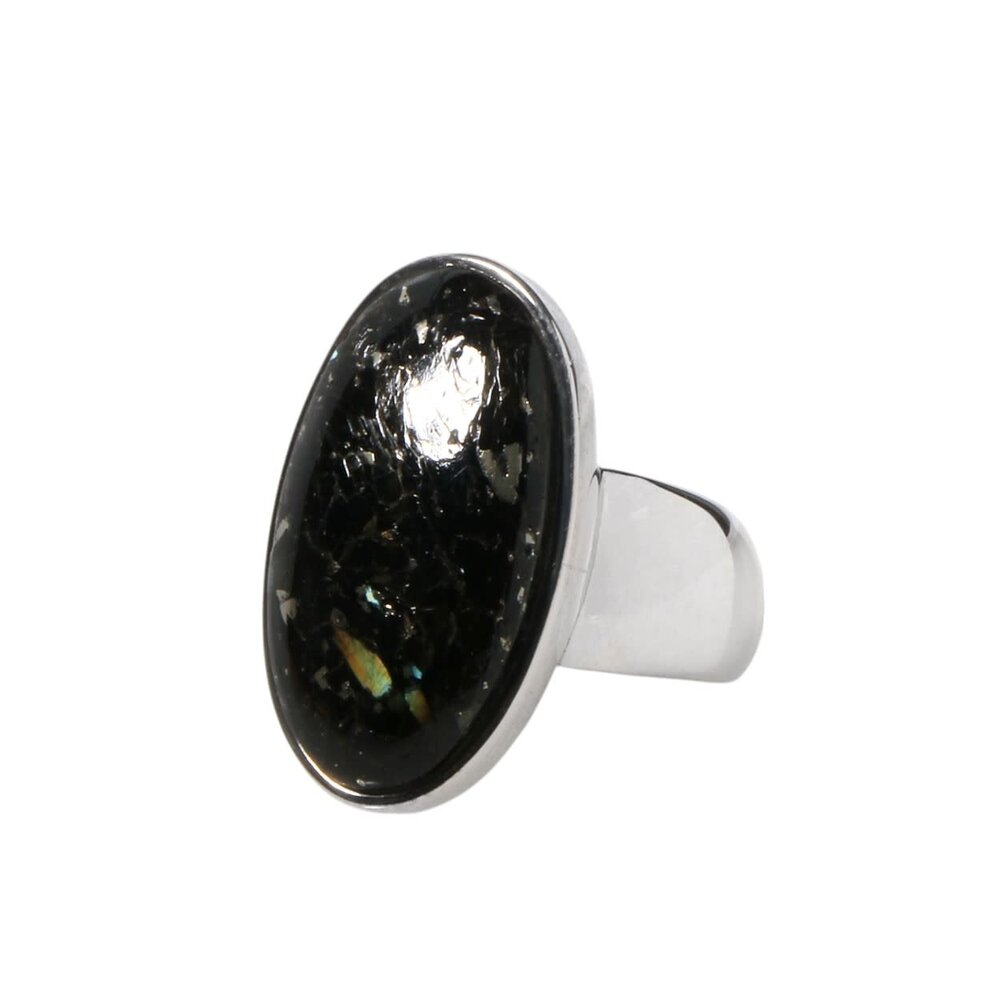 Zilveren ring nuummiet maat 16 | ovaal 2,1 x 1,2 cm Zilveren ring nuummiet maat 16 | ovaal 2,1 x 1,2 cm