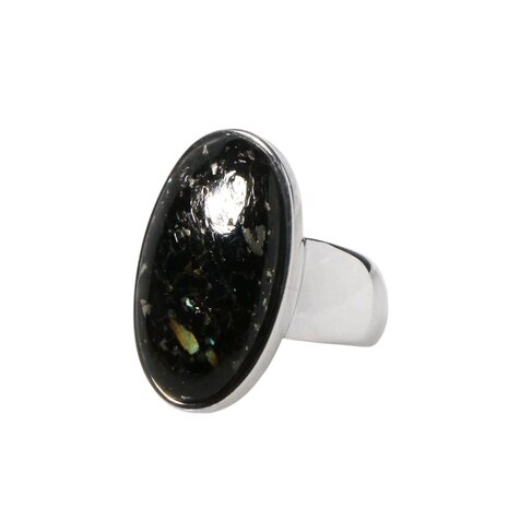 Zilveren ring nuummiet maat 16 | ovaal 2,1 x 1,2 cm Zilveren ring nuummiet maat 16 | ovaal 2,1 x 1,2 cm