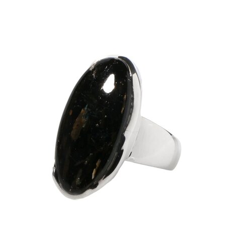 Zilveren ring nuummiet maat 18 1/2 | ovaal 2,5 x 1,3 cm Zilveren ring nuummiet maat 18 1/2 | ovaal 2,5 x 1,3 cm