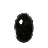 Zilveren ring nuummiet maat 20 | ovaal 3 x 1,8 cm