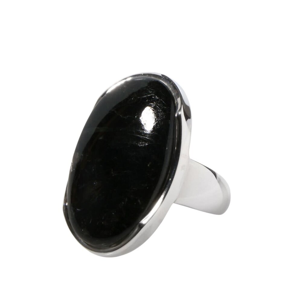 Zilveren ring nuummiet maat 20 | ovaal 3 x 1,8 cm Zilveren ring nuummiet maat 20 | ovaal 3 x 1,8 cm