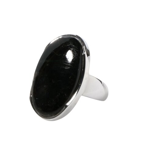 Zilveren ring nuummiet maat 20 | ovaal 3 x 1,8 cm Zilveren ring nuummiet maat 20 | ovaal 3 x 1,8 cm