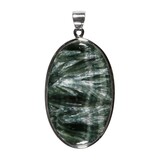 Zilveren hanger serafiniet | ovaal 4 x 2,5 cm