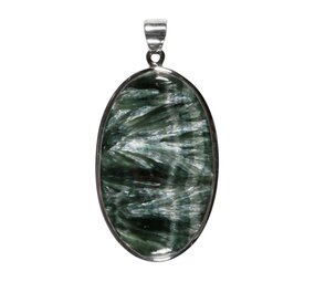 Zilveren hanger serafiniet | ovaal 4 x 2,5 cm Zilveren hanger serafiniet | ovaal 4 x 2,5 cm