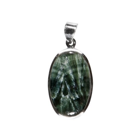 Zilveren hanger serafiniet | ovaal 2,8 x 1,7 cm Zilveren hanger serafiniet | ovaal 2,8 x 1,7 cm