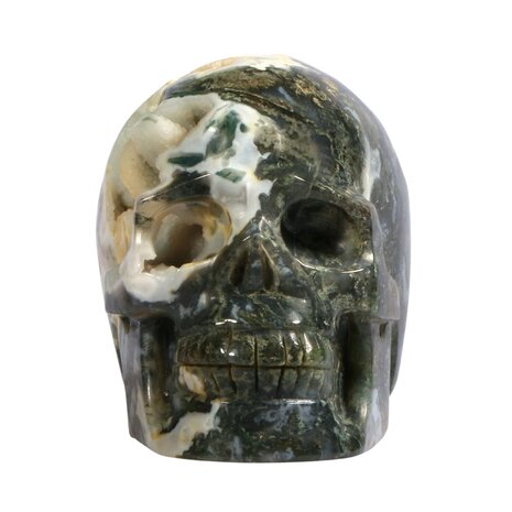 Mosagaat kristallen schedel 12,5 x 10,5 x 8,5 cm | 1464 gram Mosagaat kristallen schedel 12,5 x 10,5 x 8,5 cm | 1464 gram