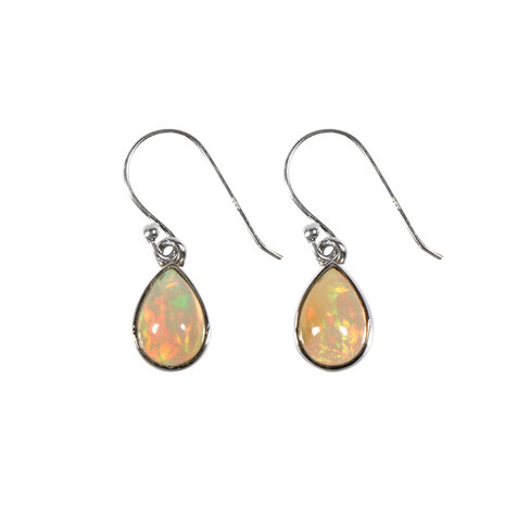 Zilveren oorbellen opaal (edel) | druppel 10 x 7 mm Zilveren oorbellen opaal (edel) | druppel 10 x 7 mm