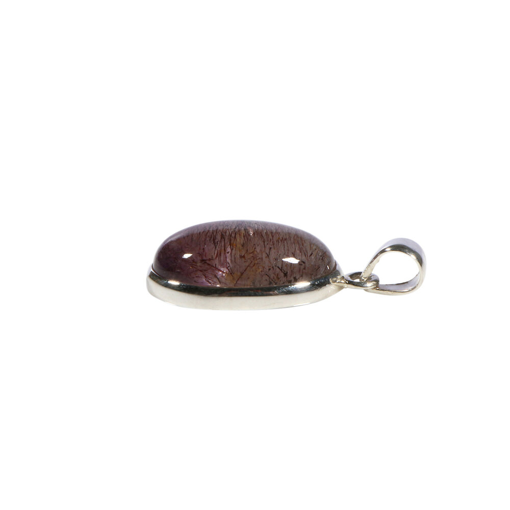 Zilveren hanger super seven | ovaal 2,2 x 1,3 cm