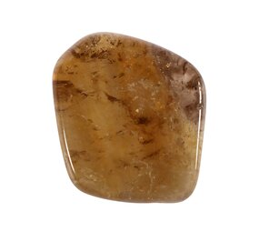 Citrien met rookkwarts (smoky citrien) steen plat gepolijst Citrien met rookkwarts (smoky citrien) steen plat gepolijst