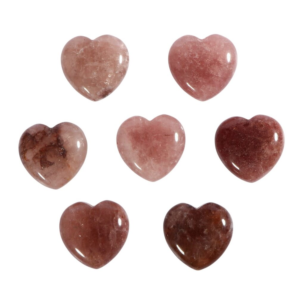 Aardbeienkwarts hart 3 cm Aardbeienkwarts hart 3 cm