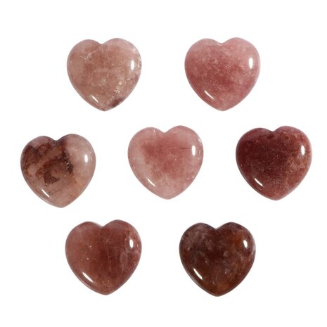 Aardbeienkwarts hart 3 cm Aardbeienkwarts hart 3 cm