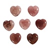 Aardbeienkwarts hart 3 cm Aardbeienkwarts hart 3 cm