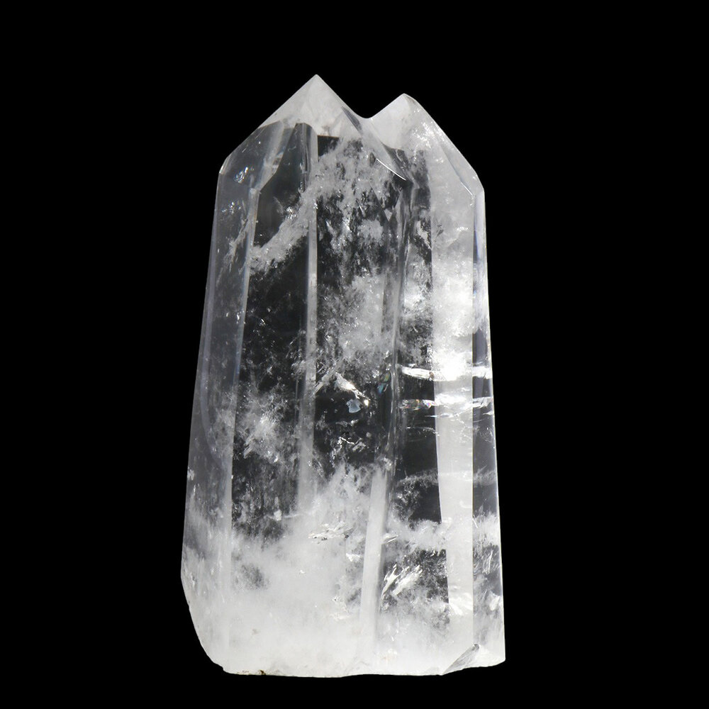 Bergkristal (zielsverwant) staand geslepen 10,2 x 5,5 x 3,5 cm | 282 gram