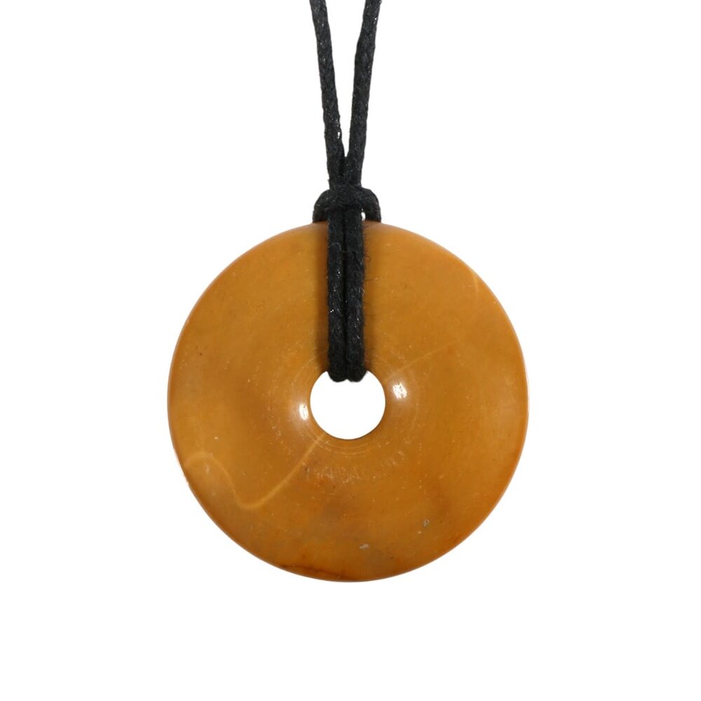 Jaspis (geel) hanger donut 3 cm