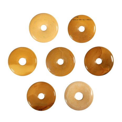 Jaspis (geel) hanger donut 3 cm