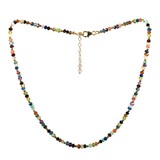 Gold filled ketting met multicolour gefacetteerde rondelles