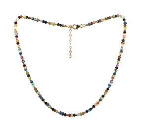 Gold filled ketting met multicolour gefacetteerde rondelles Gold filled ketting met multicolour gefacetteerde rondelles