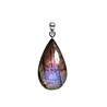 Zilveren hanger labradoriet (paars) | druppel 3,5 x 2 cm Zilveren hanger labradoriet (paars) | druppel 3,5 x 2 cm