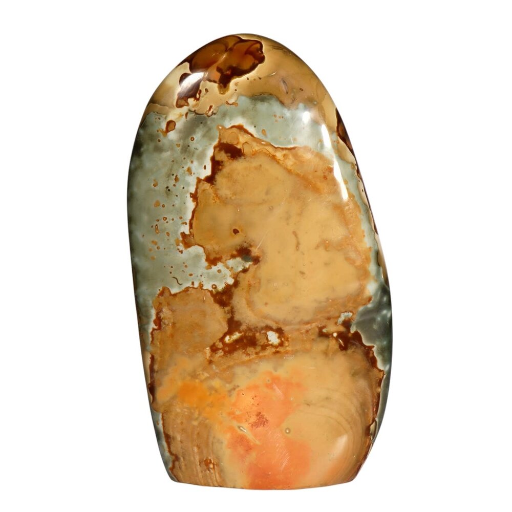 Jaspis (polychroom) sculptuur 27,9 x 16,5 x 5,1 cm | 3392 gram