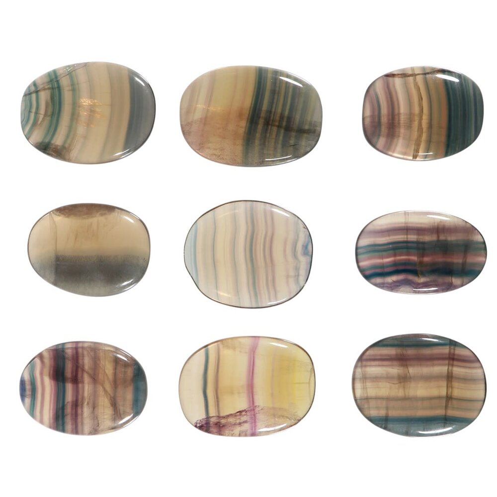 Fluoriet (multi) steen plat gepolijst