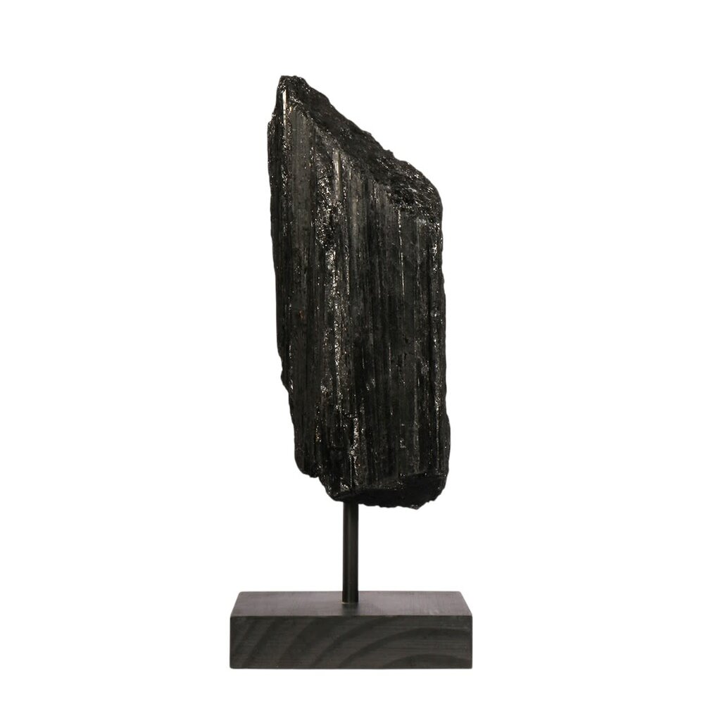 Toermalijn (zwart) ruw op standaard 17,4 x 6,7 x 8,3 cm | 1164 gram