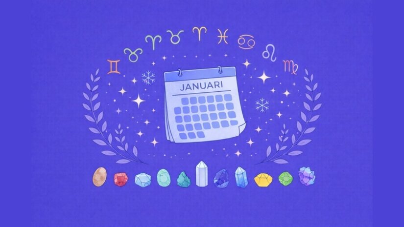 Maandhoroscoop januari en bijbehorende stenen per sterrenbeeld