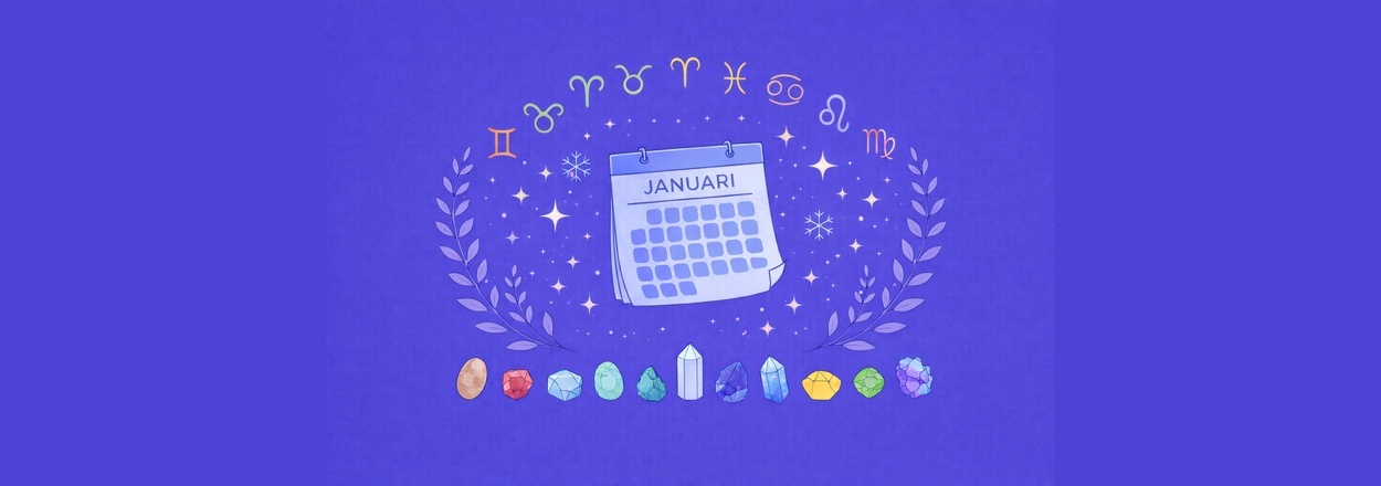 Maandhoroscoop januari en bijbehorende stenen per sterrenbeeld