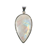Zilveren hanger maansteen (regenboog) | druppel 3,8 x 2,2 cm Zilveren hanger maansteen (regenboog) | druppel 3,8 x 2,2 cm