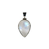 Zilveren hanger maansteen (regenboog) | druppel 2,3 x 1,6 cm Zilveren hanger maansteen (regenboog) | druppel 2,3 x 1,6 cm
