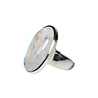 Zilveren ring maansteen (regenboog) maat 18 | ovaal 2,4 x 1,4 cm