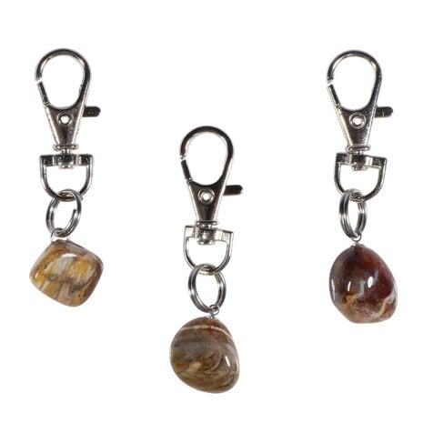 Halsband hanger versteend hout groot