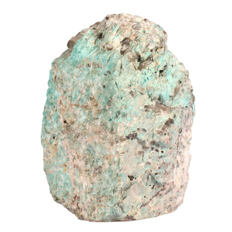 Amazoniet  met rookkwarts ruw staand 14,2 x 11,1 x 9,5 cm | 2027 gram