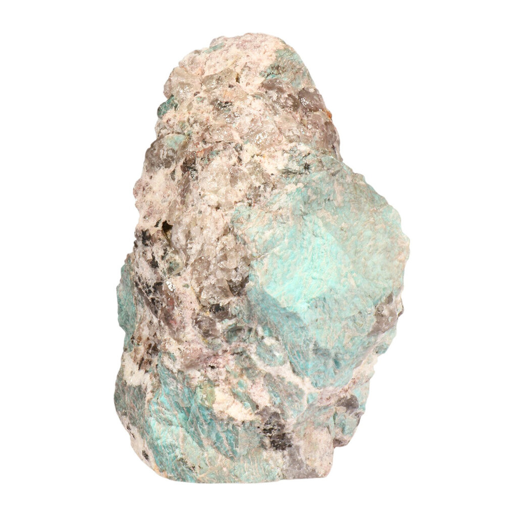 Amazoniet met rookkwarts ruw staand 17,1 x 12,6 x 9,4 cm | 2086 gram Amazoniet met rookkwarts ruw staand 17,1 x 12,6 x 9,4 cm | 2086 gram