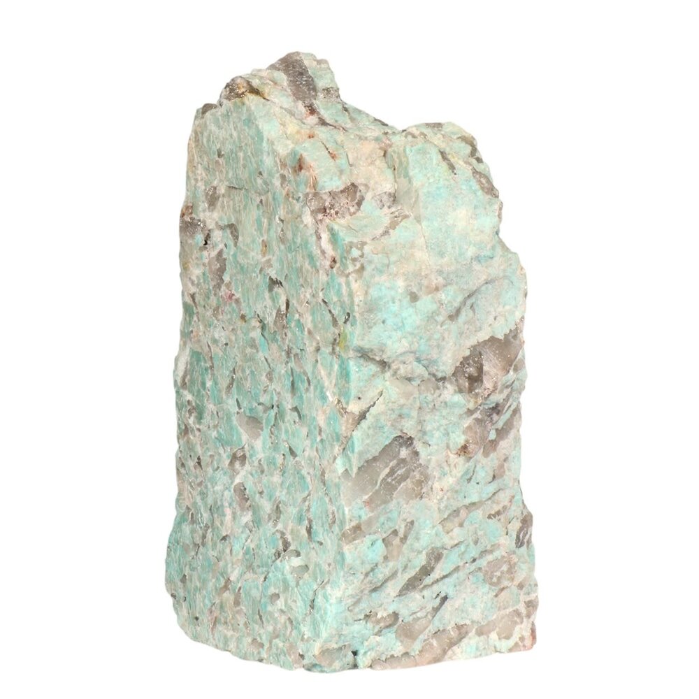 Amazoniet met rookkwarts ruw staand 18,8 x 10,5 x 9,2 cm | 2333 gram Amazoniet met rookkwarts ruw staand 18,8 x 10,5 x 9,2 cm | 2333 gram