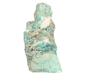 Amazoniet  met rookkwarts ruw staand 21,6 x 11,8 x 12,3 cm | 3081 gram