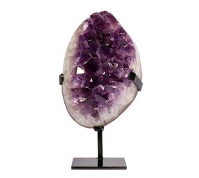 Amethist cluster op standaard 17 x 10,5 x 7 cm | 2289 gram Amethist cluster op standaard 17 x 10,5 x 7 cm | 2289 gram