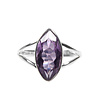 Zilveren ring amethist maat 18 | markies facet 1,6 x 0,8 cm