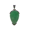 Zilveren hanger aventurijn | druppel 3,2 x 2,1 cm (1)